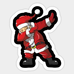 Dabbing Santa Cute Funny Girls Boys Christmas Sticker